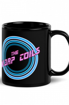 The Warp Coils Black Glossy Mug
